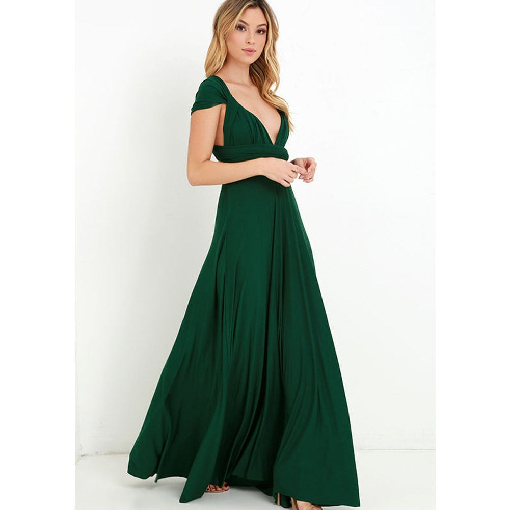 BellaGrace - Elegant Convertible Long Dress for Every Occasion