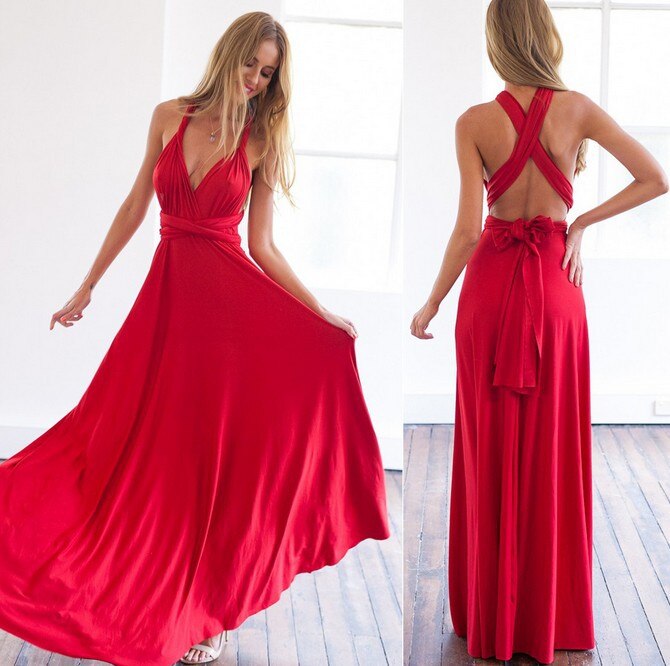 BellaGrace - Elegant Convertible Long Dress for Every Occasion