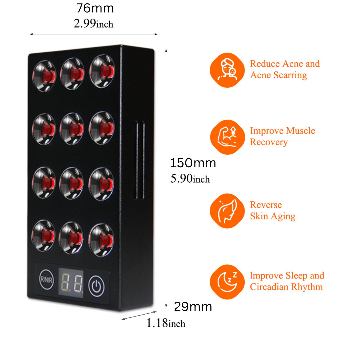 LumiGlow Portable Red and Infrared Light Therapy Device