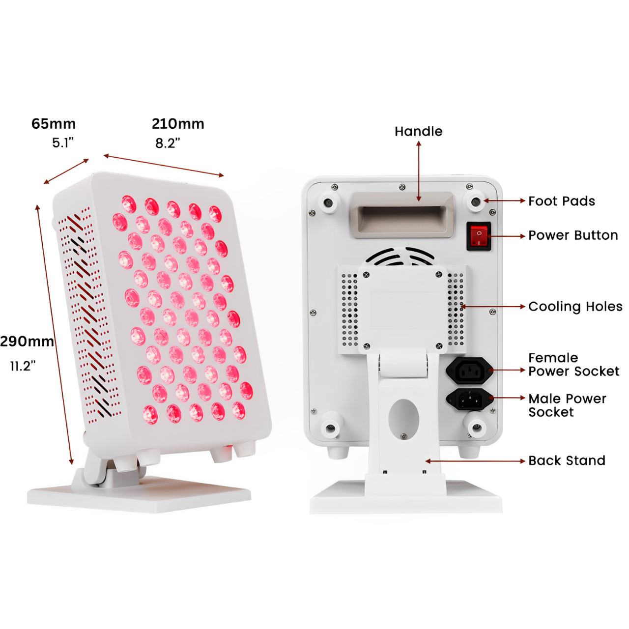 LumiGlow Multi-Feature Red Light Therapy Tabletop Panel