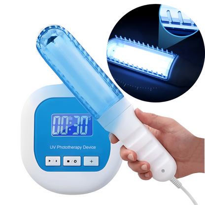 A UVB light therapy device used for eczema and skin treatment