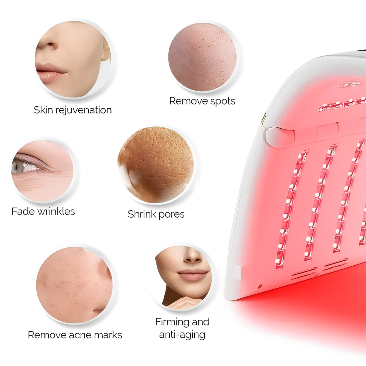 GlamSkin 7-Colour LED Light Therapy Beauty Device