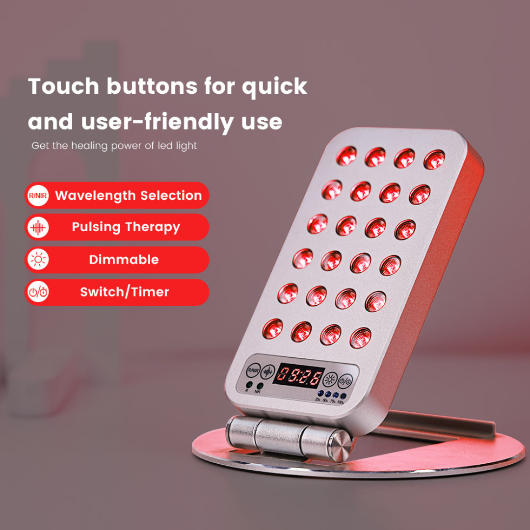 GlowWave Mini LED Therapy Panel for Effortless Facial Rejuvenation