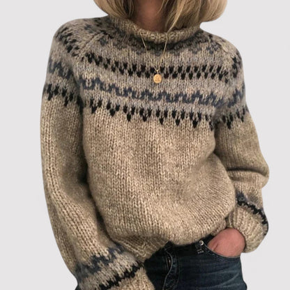 SophieLuxe Women's Cosy Fair Isle Knit Jumper