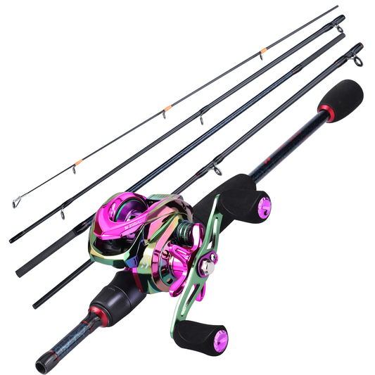 A durable telescopic fishing rod with extendable fishing pole features