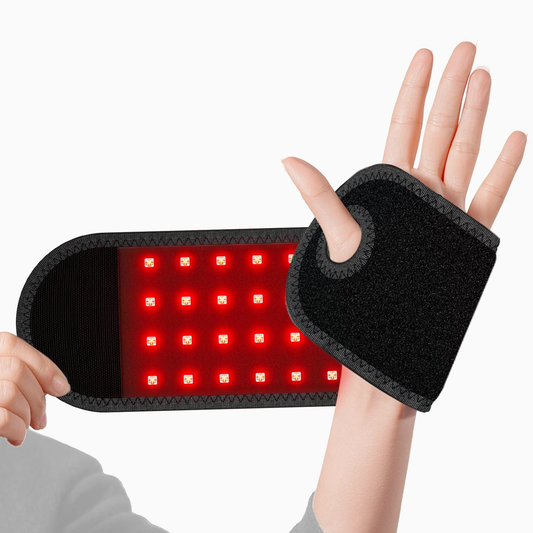 Therapy band used with infra red light therapy and red light therapy