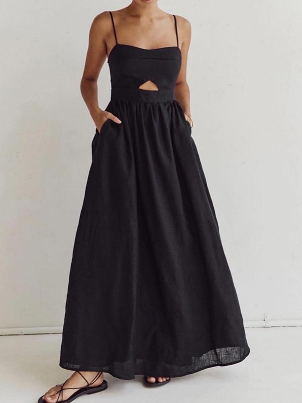 Elegant open back maxi evening dress for special occasions