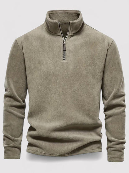 A versatile men's half zip sweater perfect for layering and casual wear