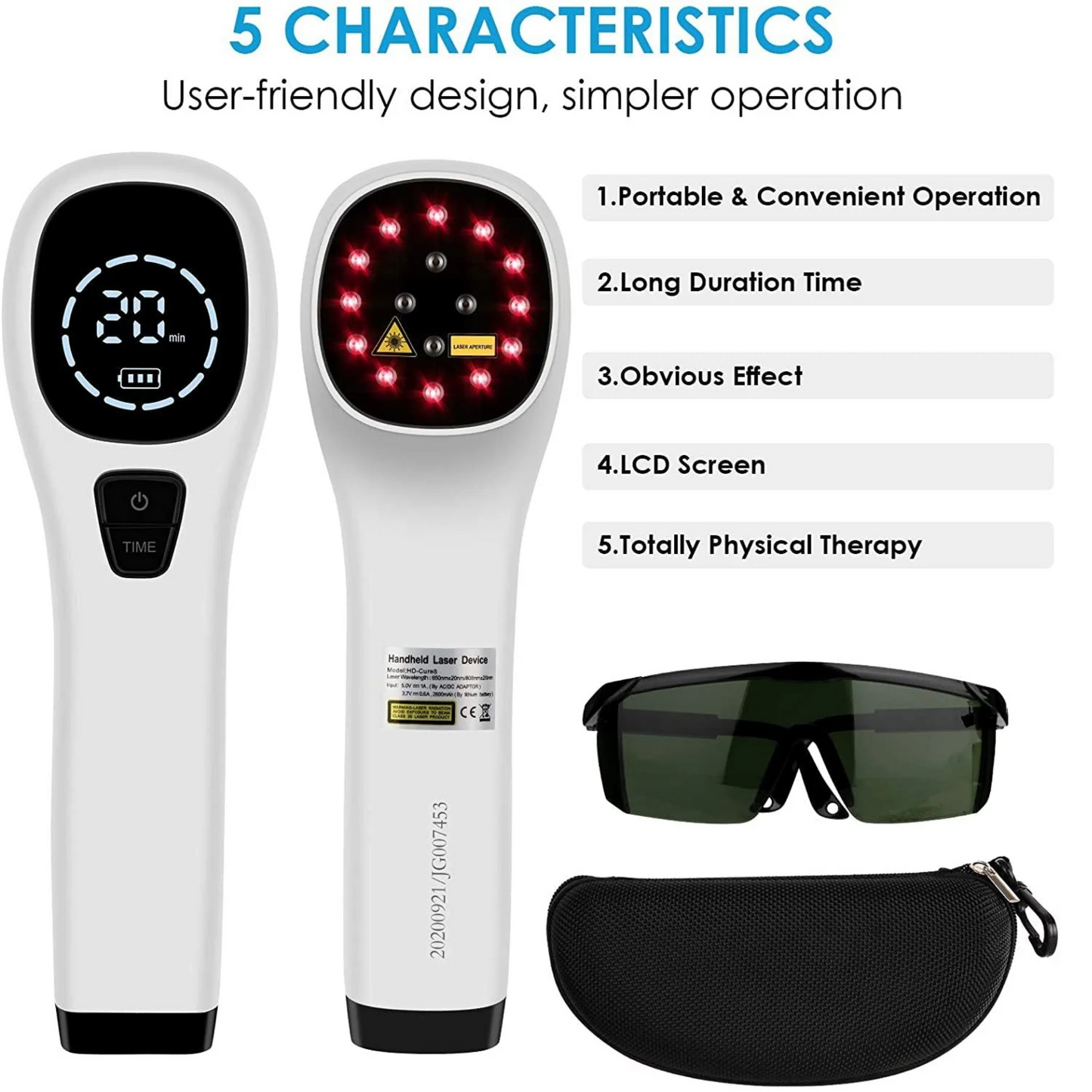 TheraGlow Advanced Handheld Red Light Therapy Device