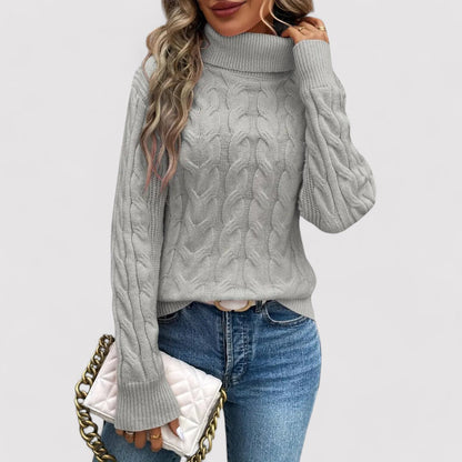 EvelynLuxury Women's Cosy Knitted Turtleneck Sweater