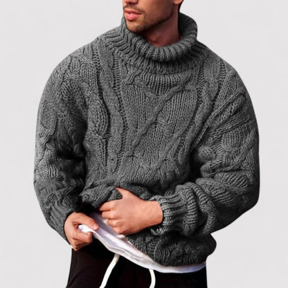 RegalKnit Men's Winter Turtleneck – Classic Knitted Warmth