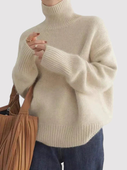 EvelynCashmere Elegance – Women's Turtleneck Sweater