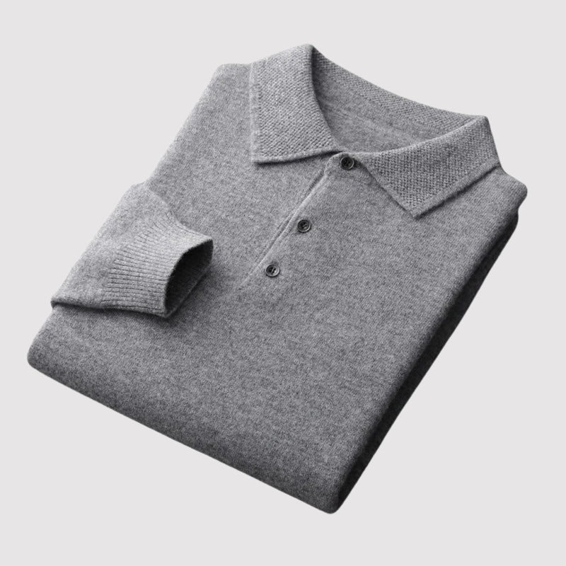 RegalWear | Luxurious Merino Wool Polo Collar Jumper