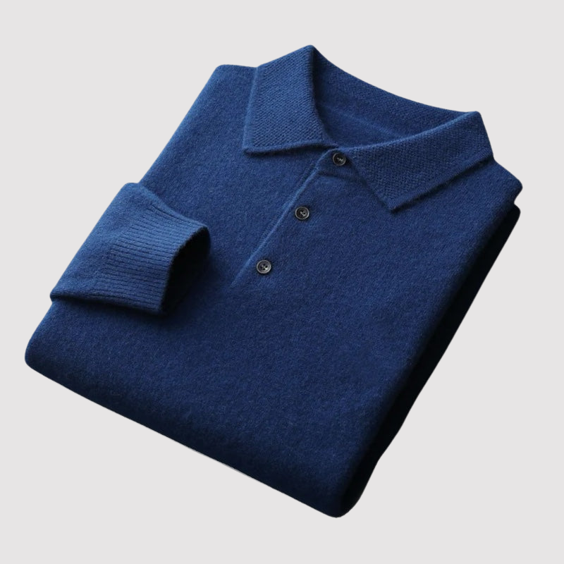 RegalWear | Luxurious Merino Wool Polo Collar Jumper