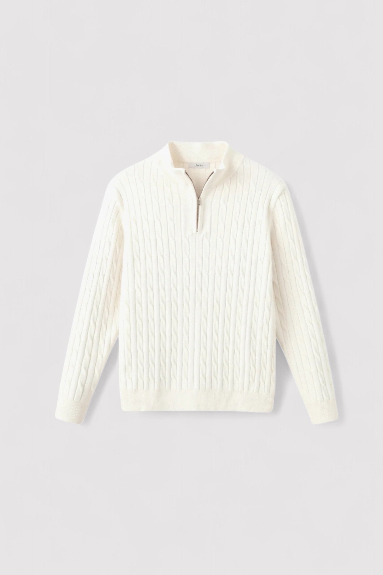 RegalWear | Men's Elegant Cable Knit Zip Sweater