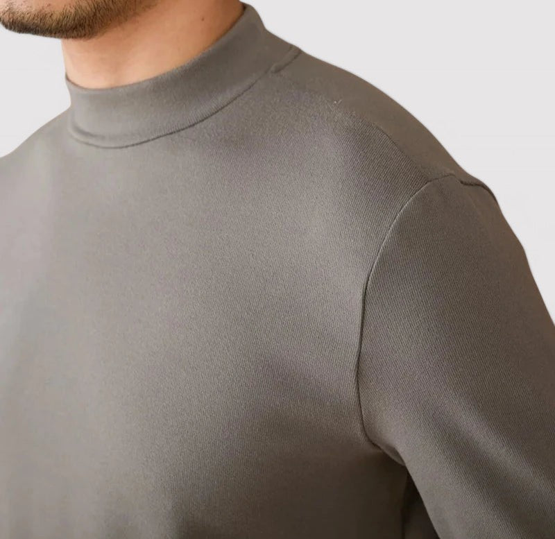 RegalTouch Men's Luxurious Cashmere Half-Turtleneck Jumper