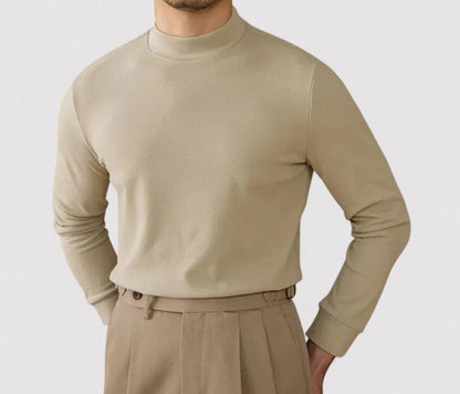 RegalTouch Men's Luxurious Cashmere Half-Turtleneck Jumper