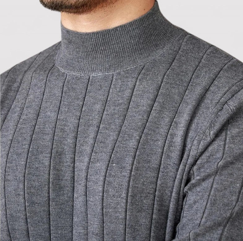 RegalElegance Men's Premium Turtleneck Sweater for Autumn