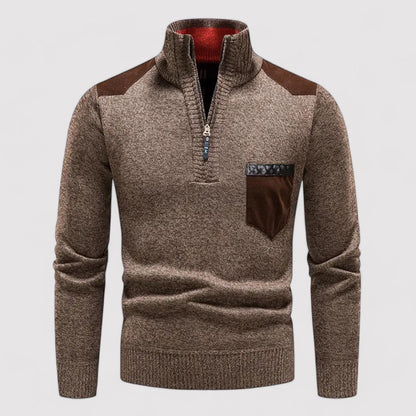 GentlemanSmart Refined Men's Half-Zip Merino Wool Pullover