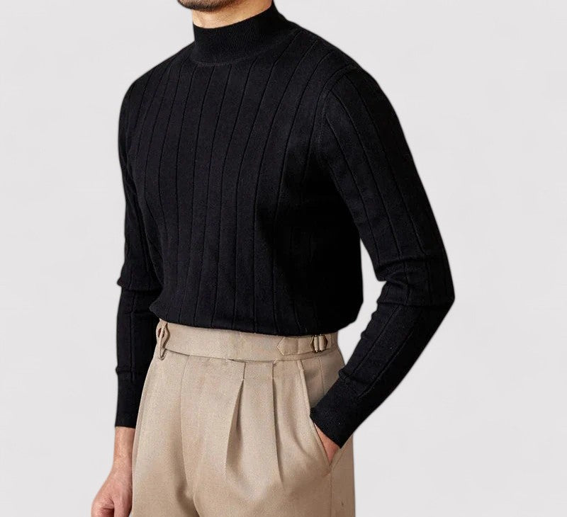 RegalElegance Men's Premium Turtleneck Sweater for Autumn