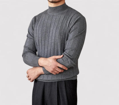 RegalElegance Men's Premium Turtleneck Sweater for Autumn