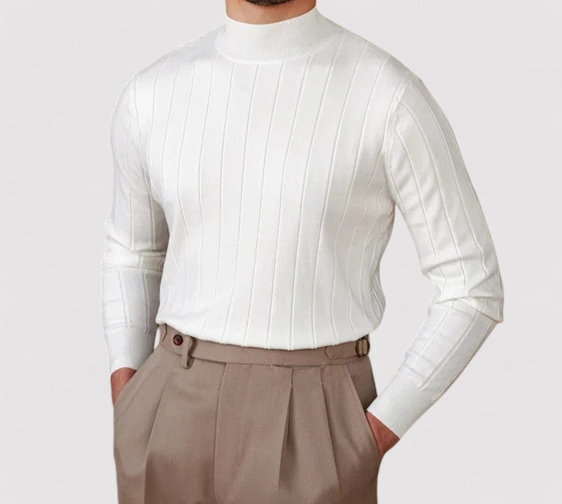 RegalElegance Men's Premium Turtleneck Sweater for Autumn