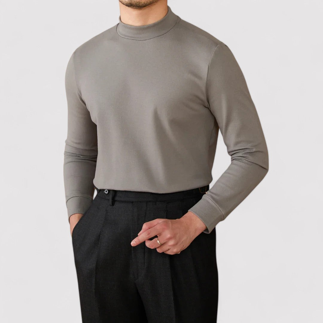 RegalTouch Men's Luxurious Cashmere Half-Turtleneck Jumper