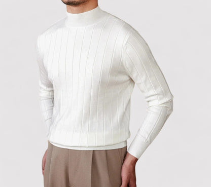 RegalElegance Men's Premium Turtleneck Sweater for Autumn