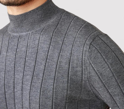 RegalElegance Men's Premium Turtleneck Sweater for Autumn