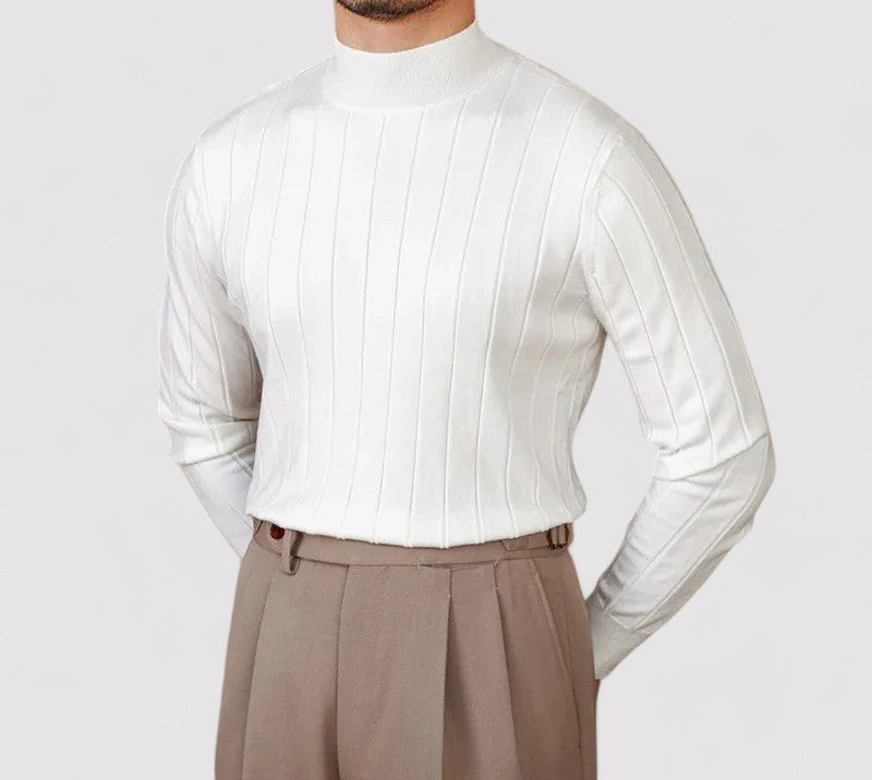 RegalElegance Men's Premium Turtleneck Sweater for Autumn