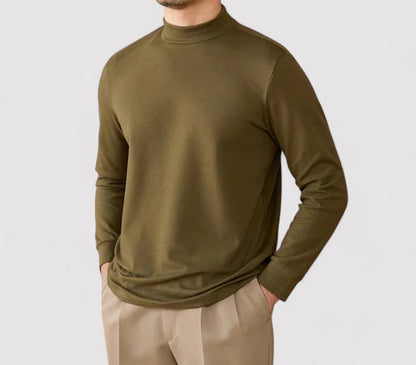 RegalTouch Men's Luxurious Cashmere Half-Turtleneck Jumper