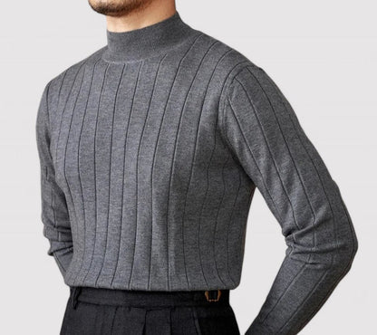 RegalElegance Men's Premium Turtleneck Sweater for Autumn