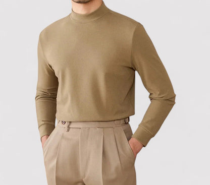 RegalTouch Men's Luxurious Cashmere Half-Turtleneck Jumper