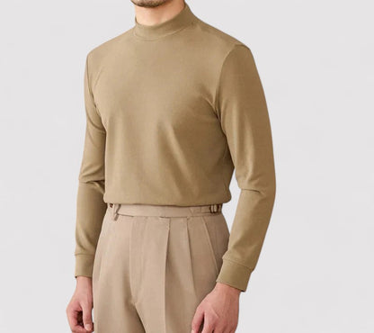 RegalTouch Men's Luxurious Cashmere Half-Turtleneck Jumper