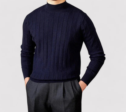 RegalElegance Men's Premium Turtleneck Sweater for Autumn