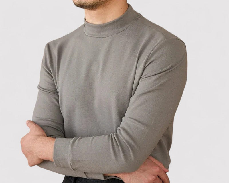 RegalTouch Men's Luxurious Cashmere Half-Turtleneck Jumper