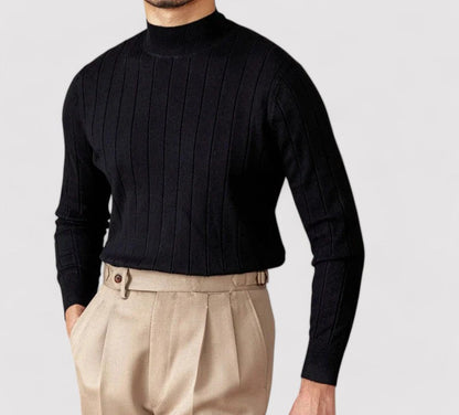 RegalElegance Men's Premium Turtleneck Sweater for Autumn