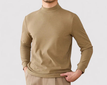 RegalTouch Men's Luxurious Cashmere Half-Turtleneck Jumper