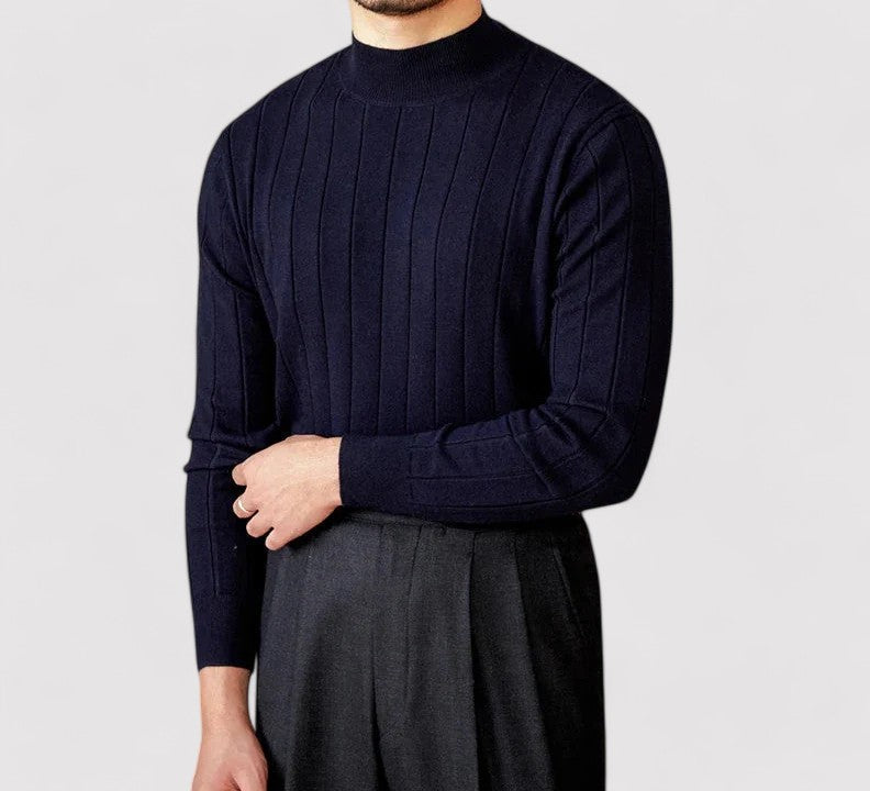 RegalElegance Men's Premium Turtleneck Sweater for Autumn