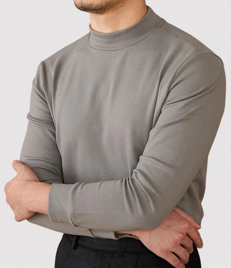 RegalTouch Men's Luxurious Cashmere Half-Turtleneck Jumper