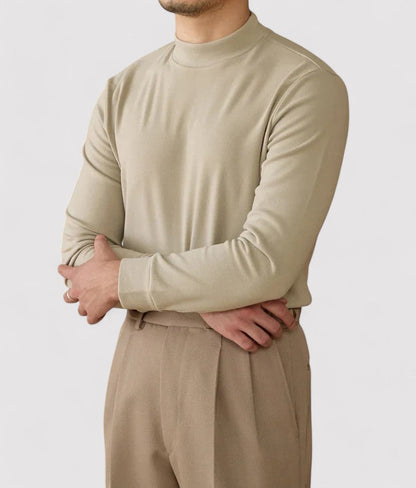 RegalTouch Men's Luxurious Cashmere Half-Turtleneck Jumper