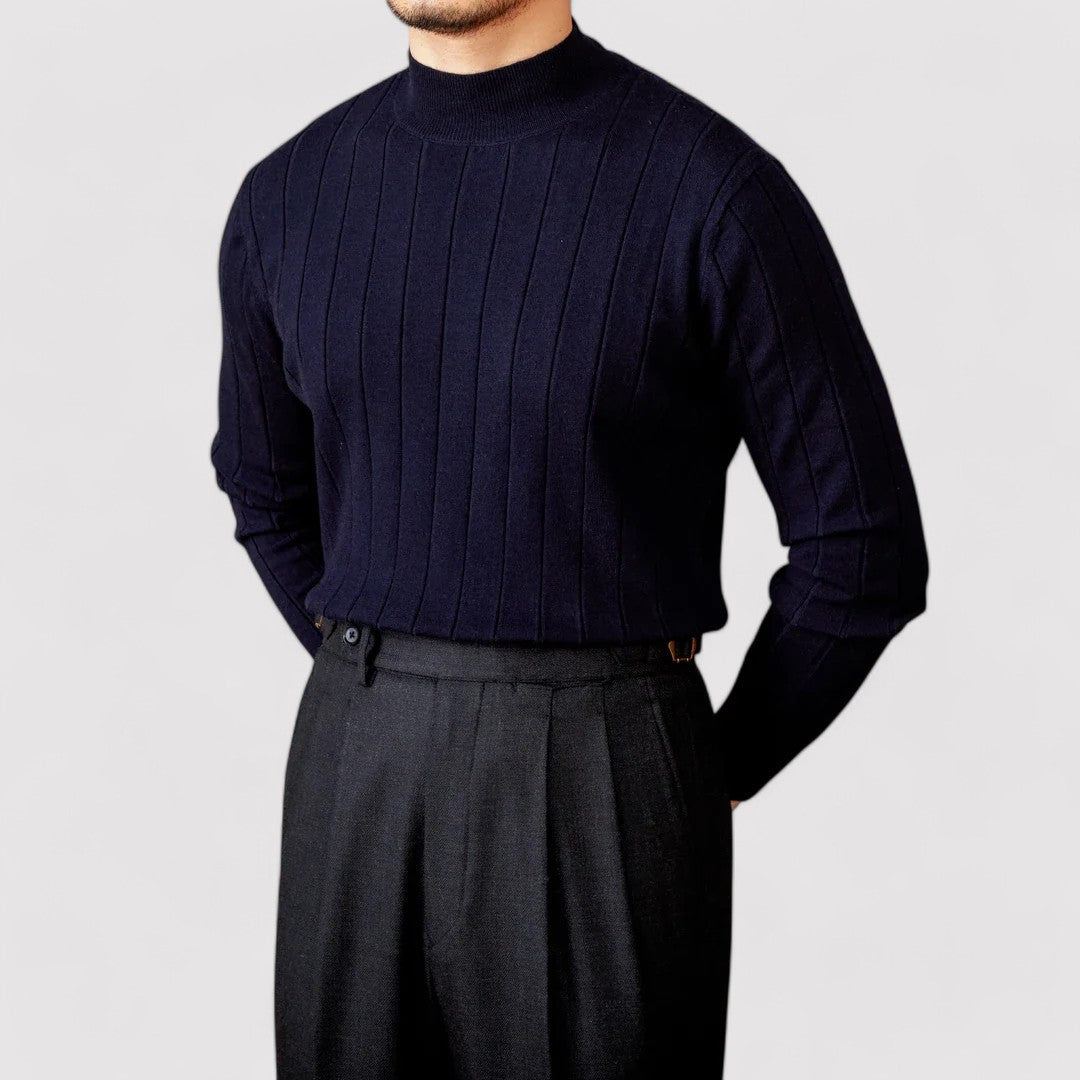 RegalElegance Men's Premium Turtleneck Sweater for Autumn