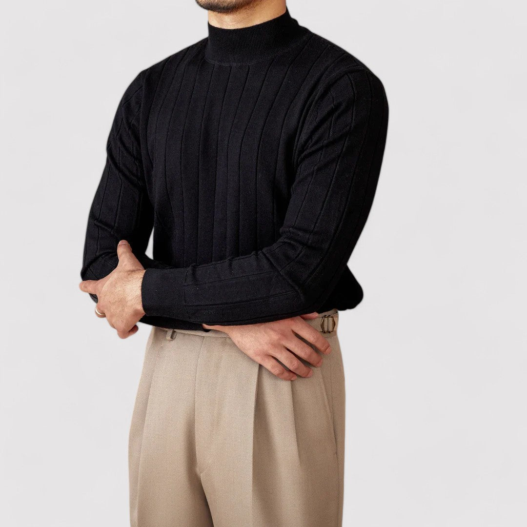 RegalElegance Men's Premium Turtleneck Sweater for Autumn