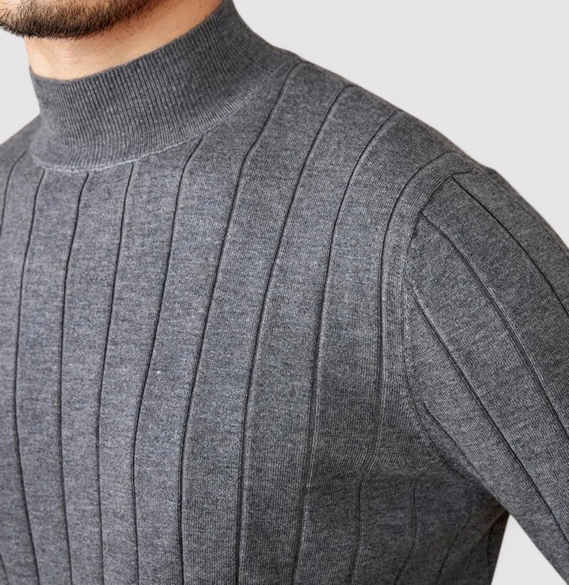 RegalElegance Men's Premium Turtleneck Sweater for Autumn