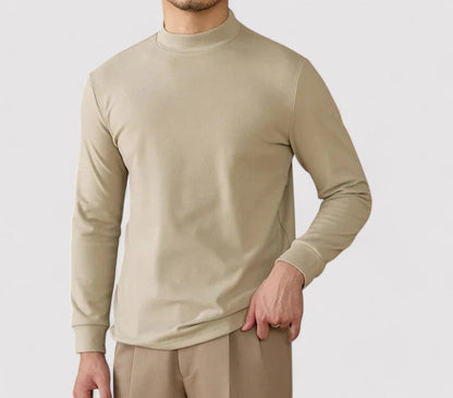 RegalTouch Men's Luxurious Cashmere Half-Turtleneck Jumper