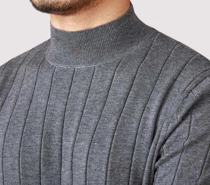 RegalElegance Men's Premium Turtleneck Sweater for Autumn