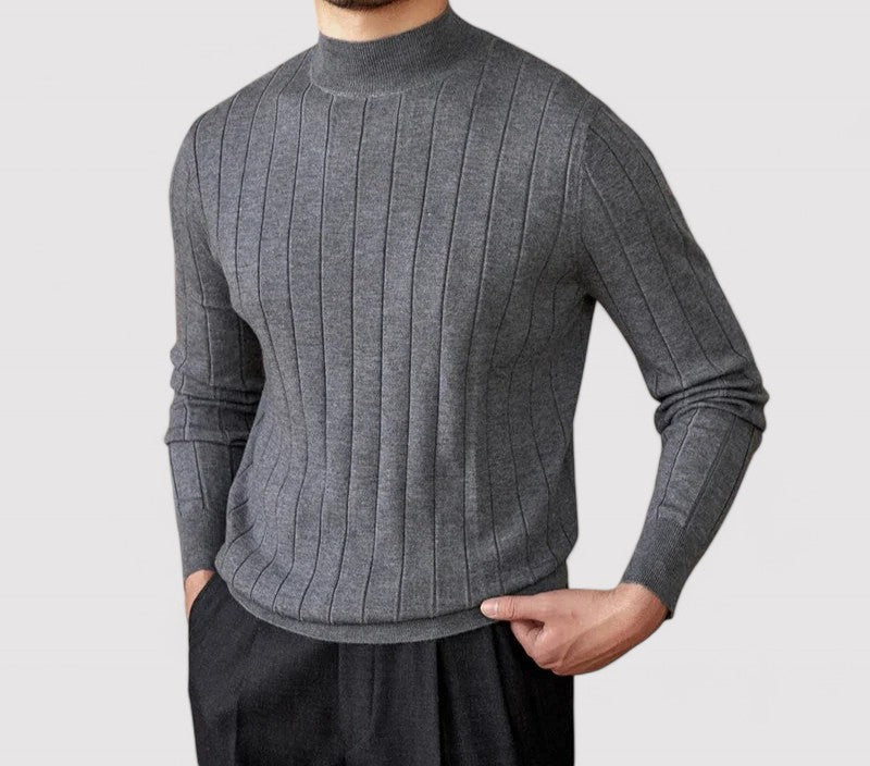 RegalElegance Men's Premium Turtleneck Sweater for Autumn