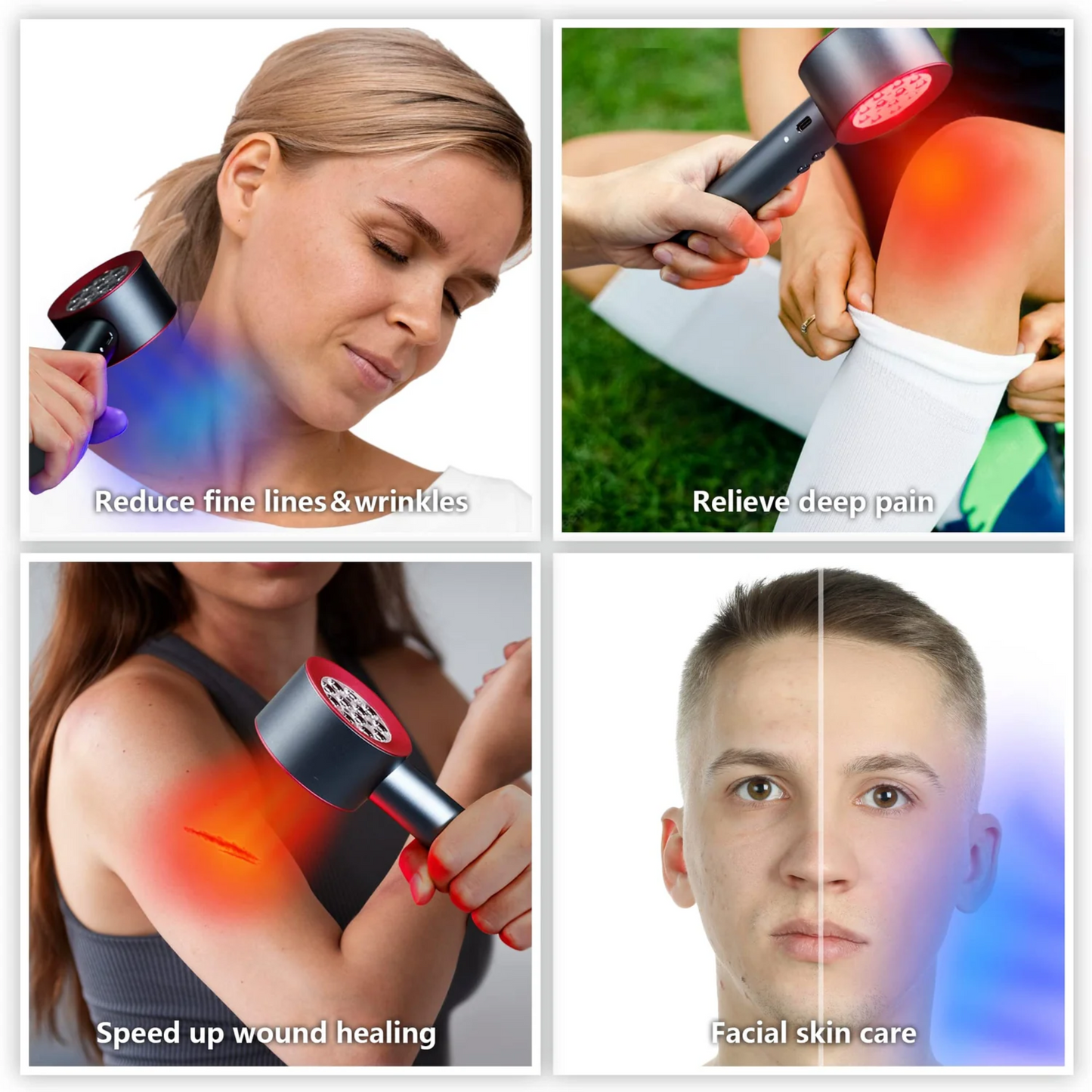 RejuvaGlow Handheld Light Therapy Device for At-Home Wellness