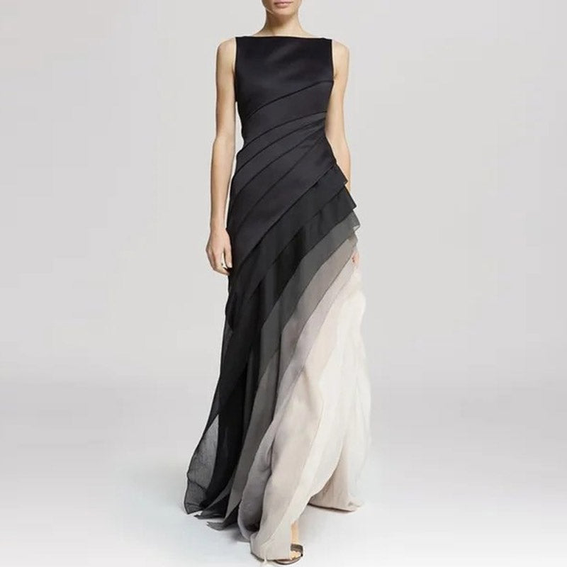 Elegant formal maxi dress for wedding guest