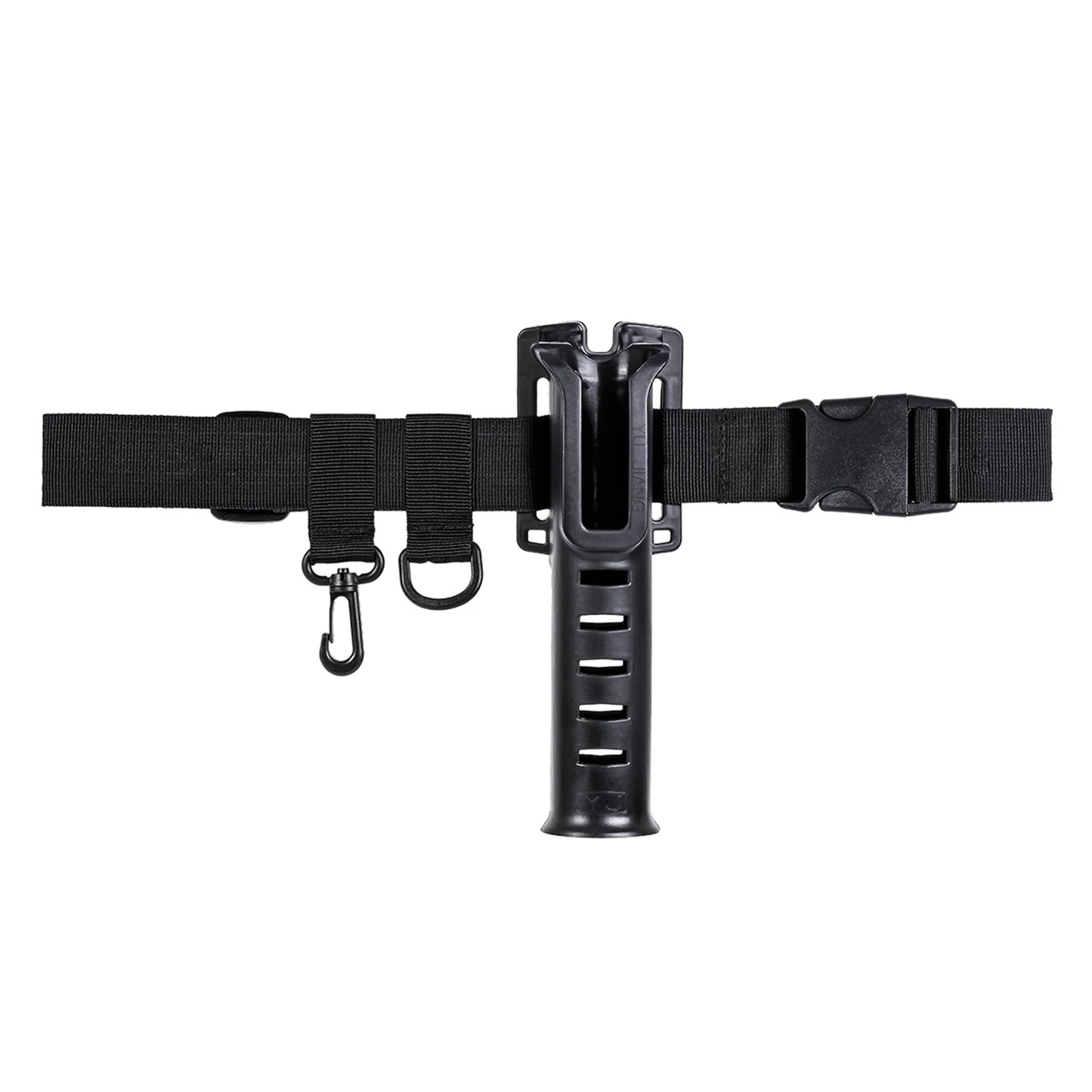 Adjustable waist fishing rod belt holder for hands free fishing